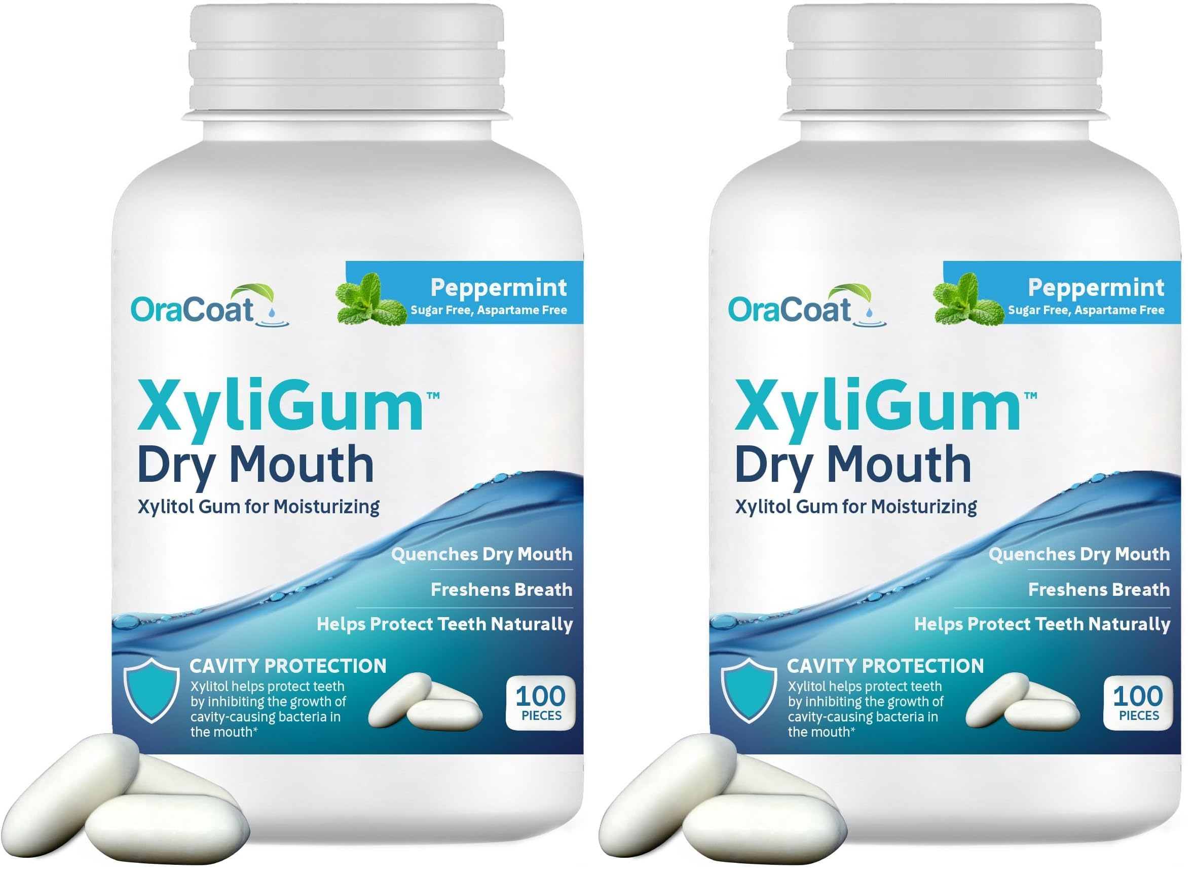 OraCoat XyliGum Dry Mouth Peppermint Gum - 100-count bottle (1 of 2)