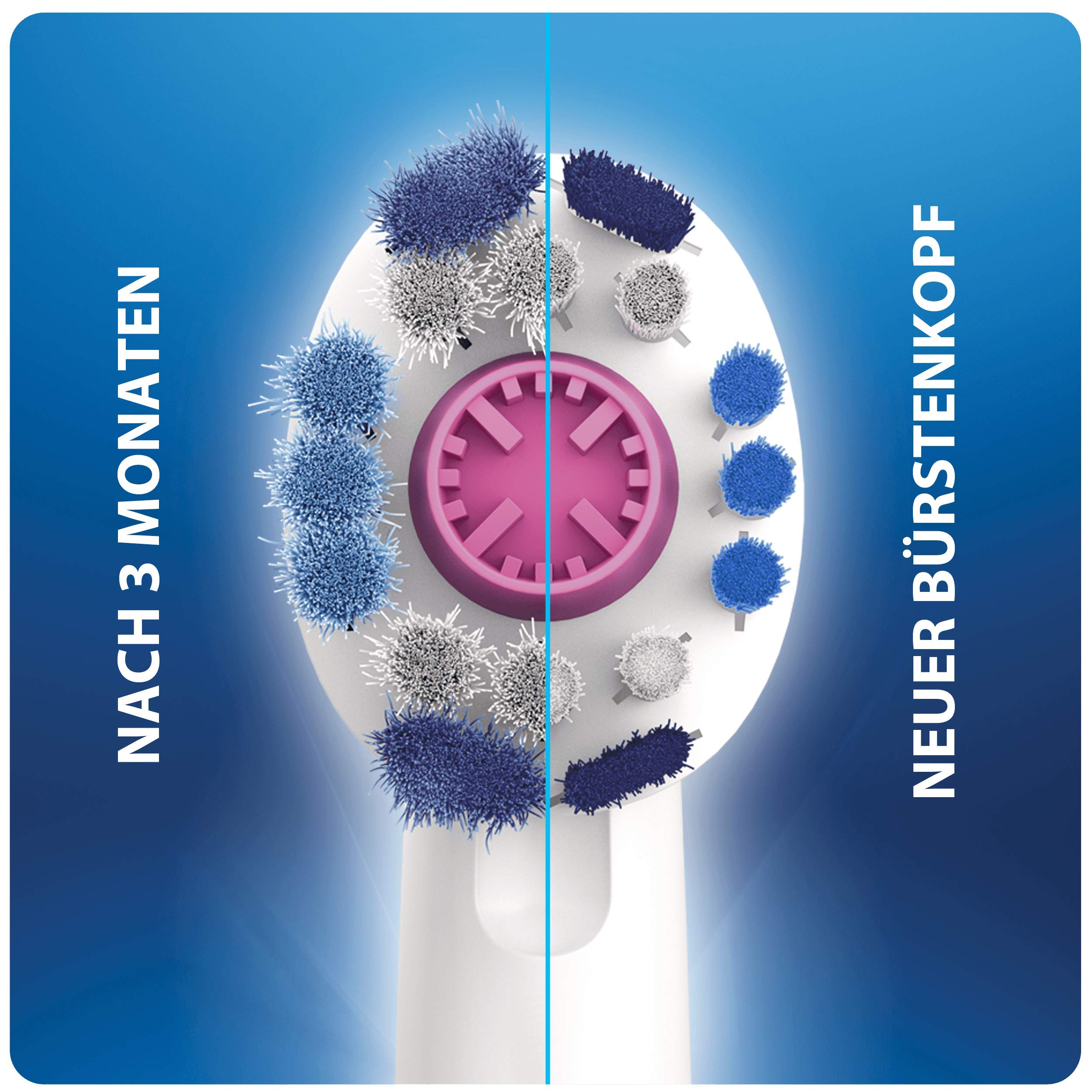 Oral-B 3D White Power Refill head showing CleanMaximiser bristles