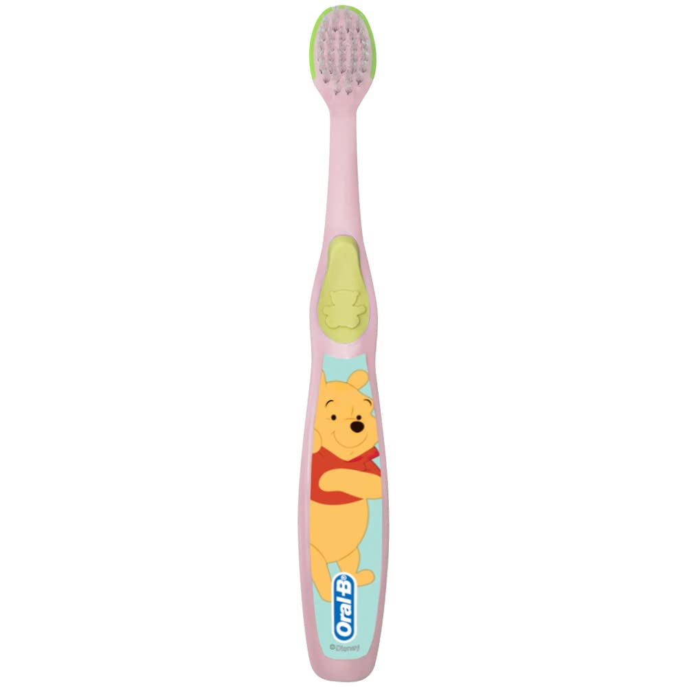 Display view of Oral-B Baby Pooh toothbrush pack with Disney characters