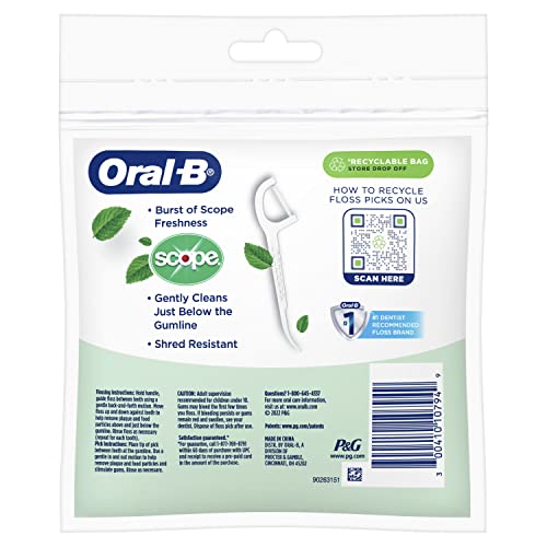 Total 450 Oral-B Burst of Scope floss picks across six bags