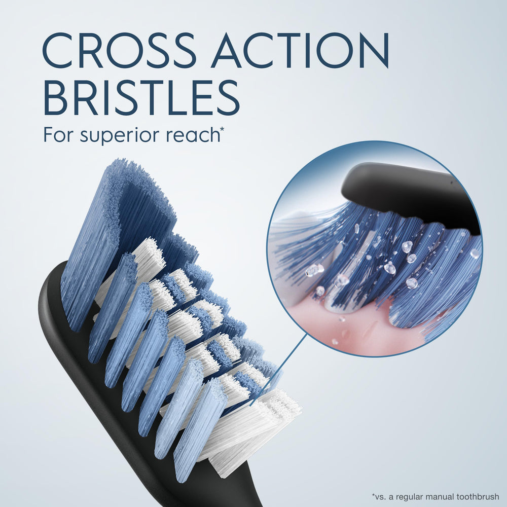 Close-up of Oral-B Clic bristles with X-Filament technology