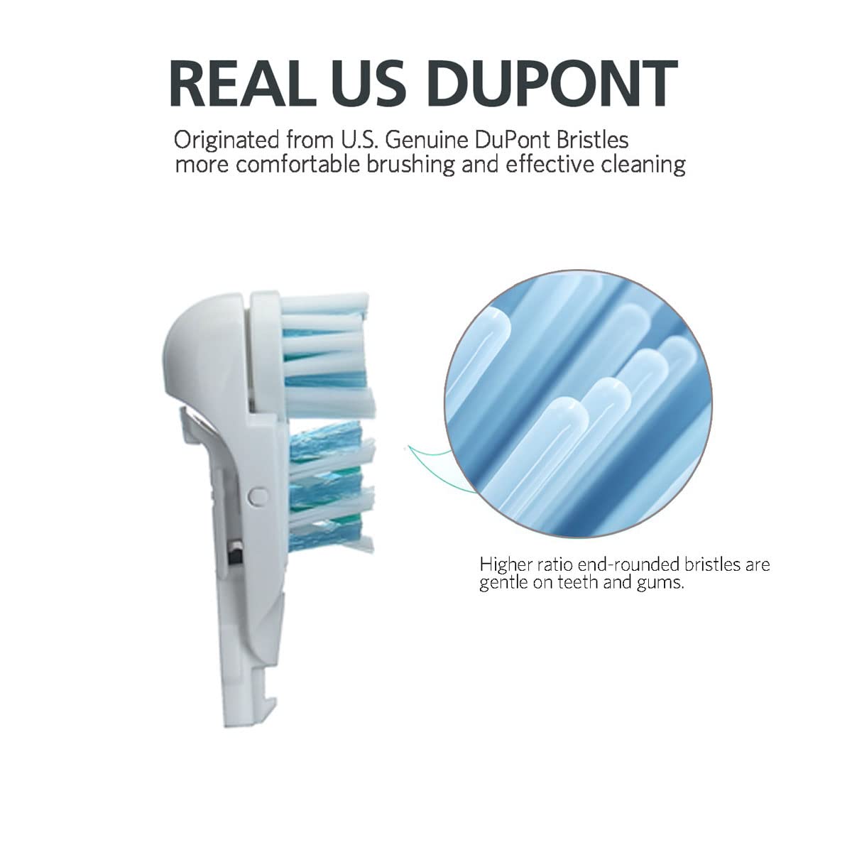 Adult Oral-B compatible replacement heads for Cross Action 3733/4732 - White