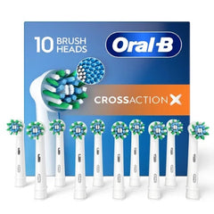 Oral-B Cross Action replacement brush heads 10-count pack front view