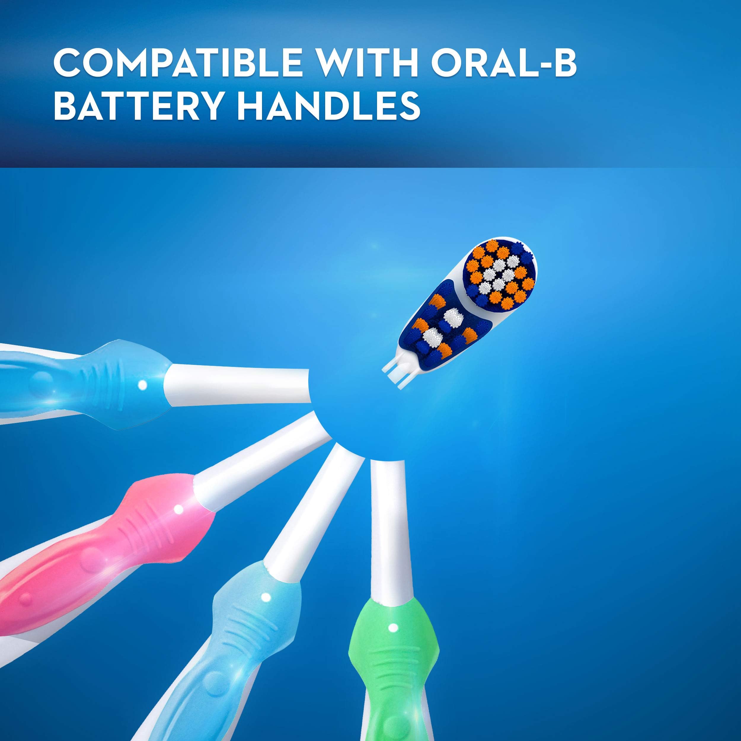 Indicator bristles on Oral-B CrossAction replacement head