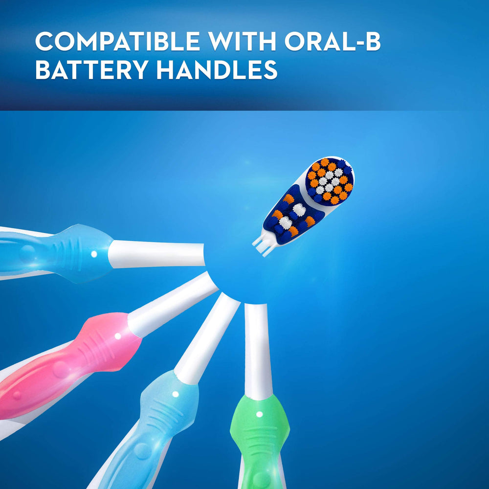 Indicator bristles on Oral-B CrossAction replacement head