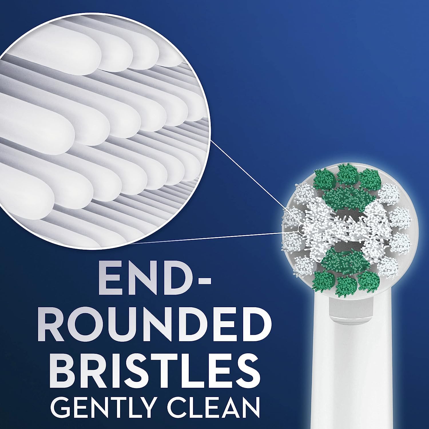 Three Oral-B Daily Clean replacement heads packaged together
