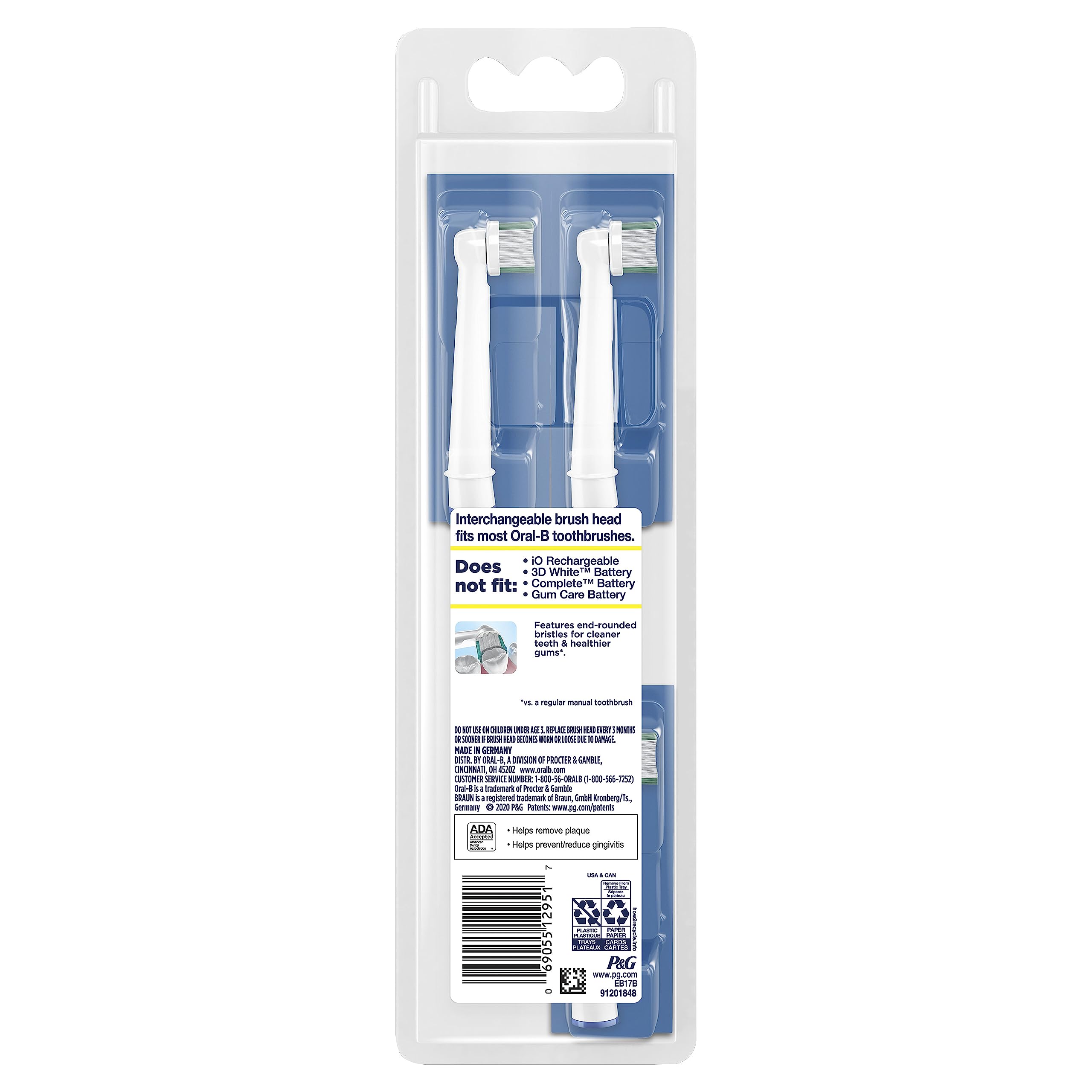Three-pack of Daily Clean heads ready for use