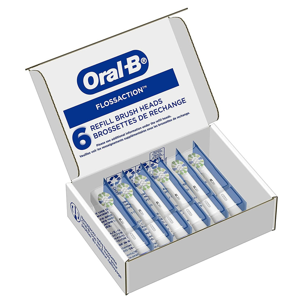 Close-up of Max Clean bristles on Oral-B floss action head