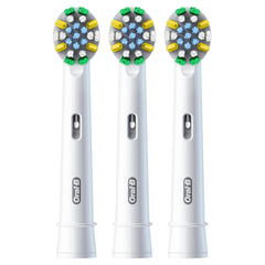 Round brush head designed for a tooth-by-tooth clean