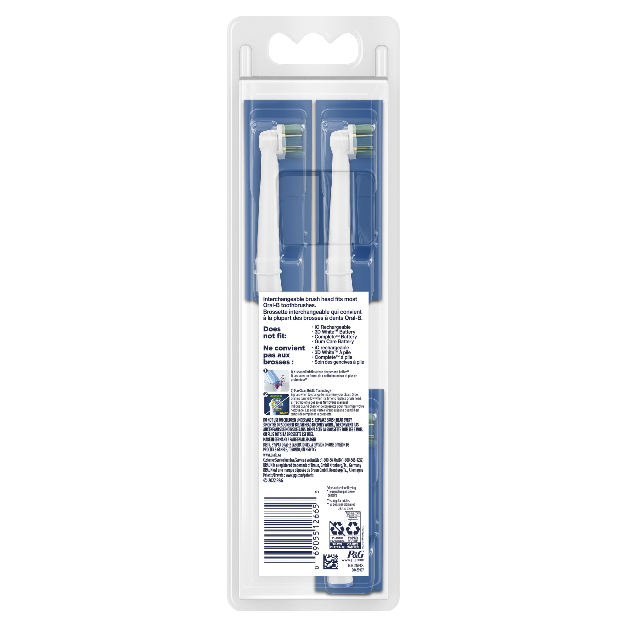 Product image showing Oral-B FlossAction replacement head