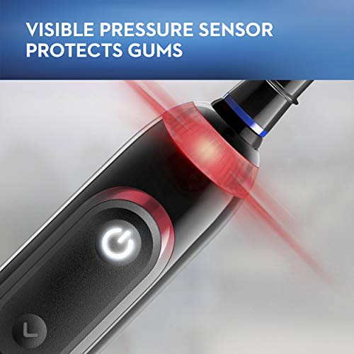 Top view of Oral-B GENIUS X 10000 black toothbrush