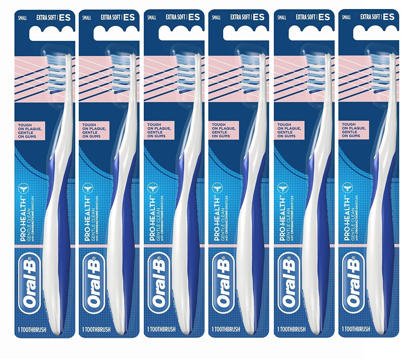 Close-up of Oral-B Gentle Clean Extra Soft Toothbrush with small head