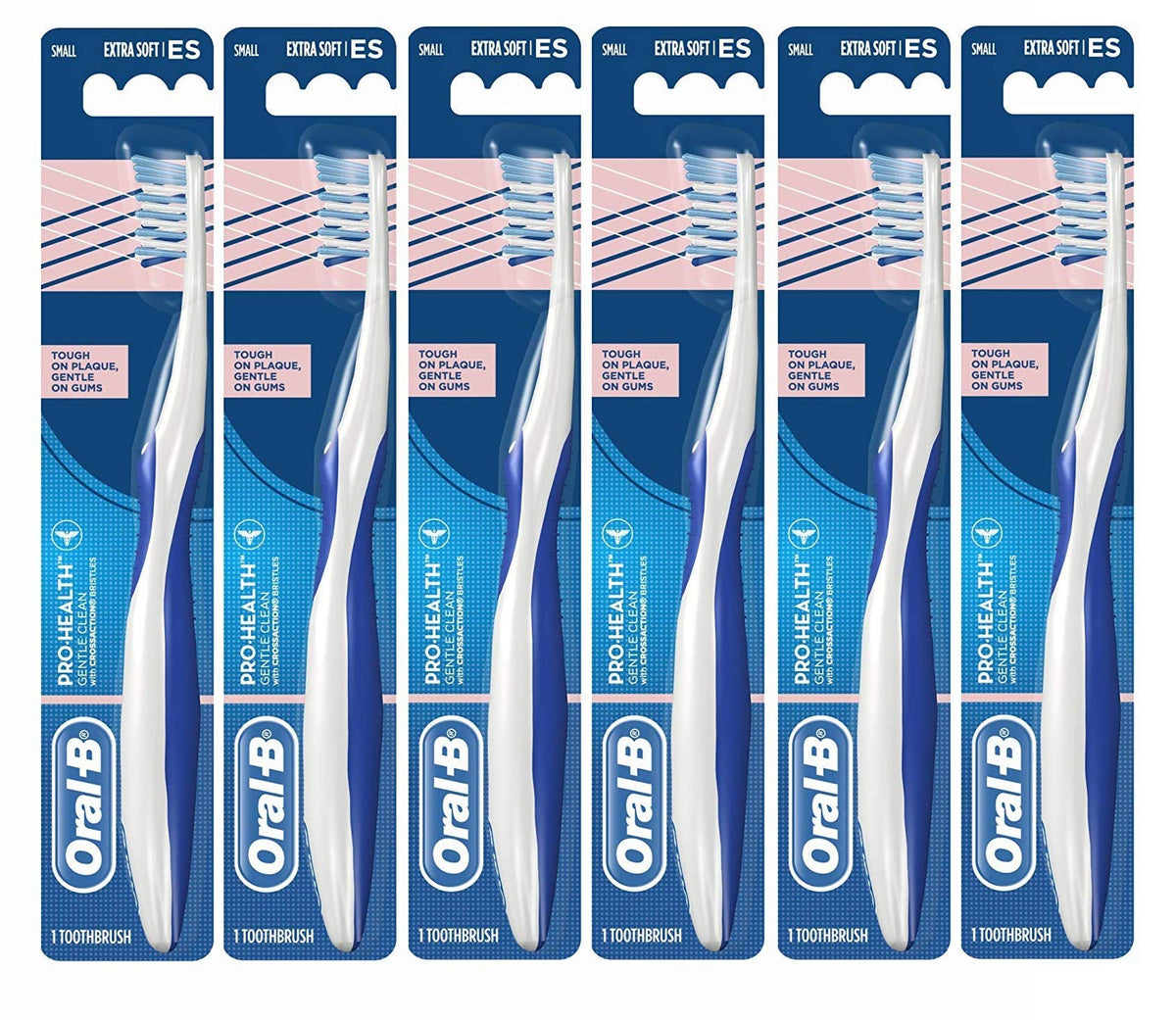 Close-up of Oral-B Gentle Clean Extra Soft Toothbrush with small head