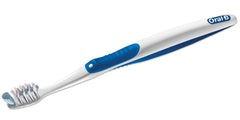 Cross Action bristles at a 16-degree angle on Oral-B toothbrush