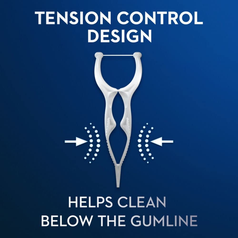 Patented tension control design on Glide Floss Picks