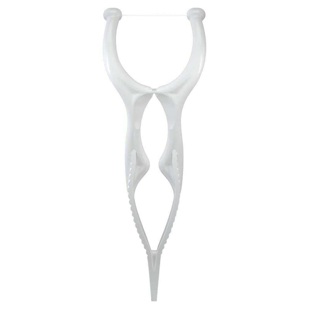 Close-up of Oral-B Glide Gum Care floss picks with tension control