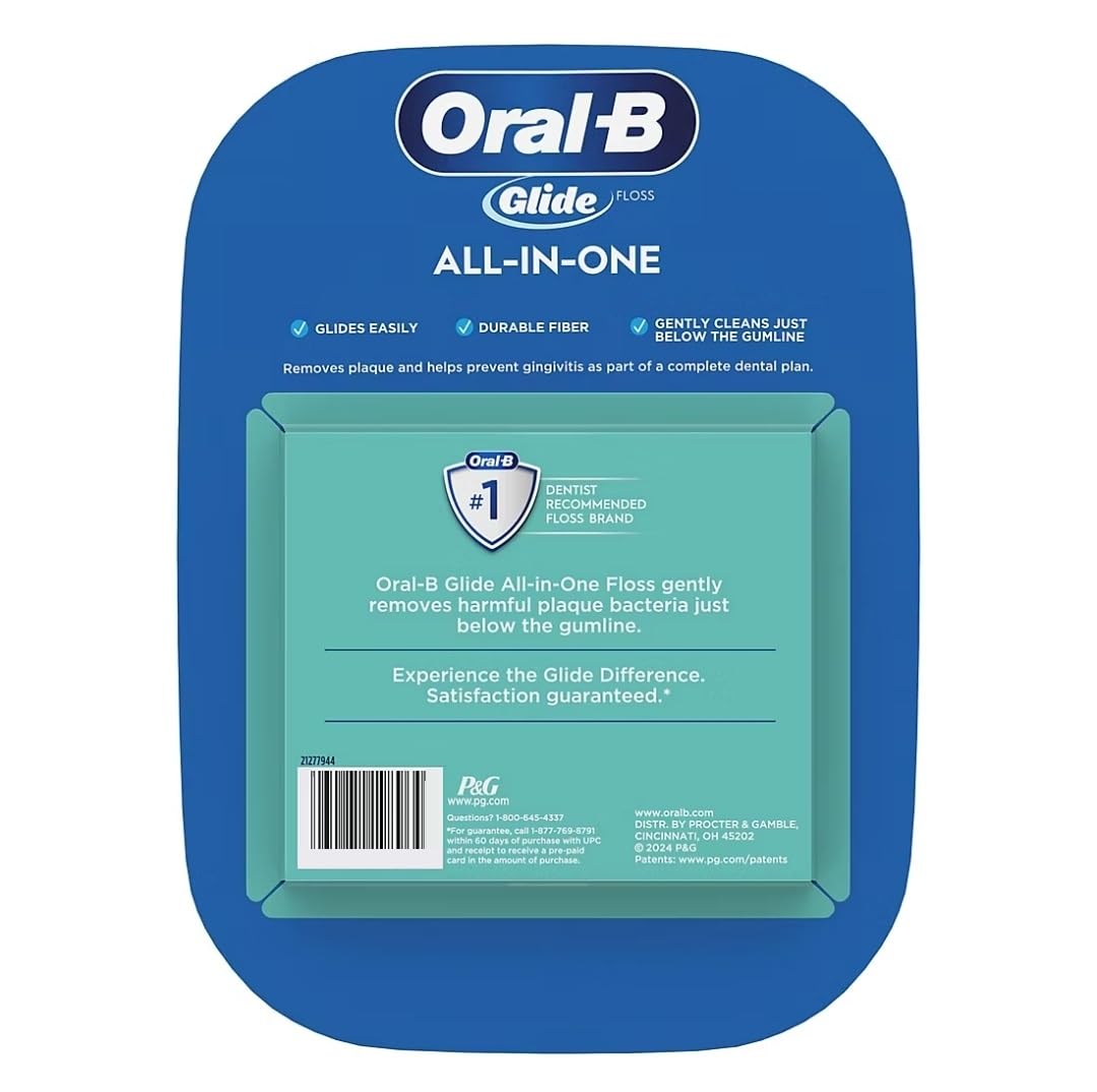 Oral-B Glide Mint All-In-One Dental Floss 6-pack packaging front view
