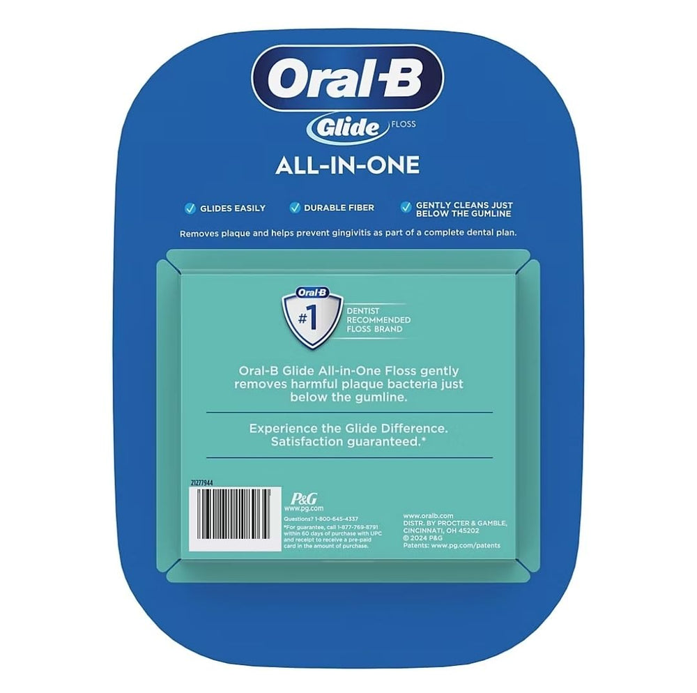 Oral-B Glide Mint All-In-One Dental Floss 6-pack packaging front view
