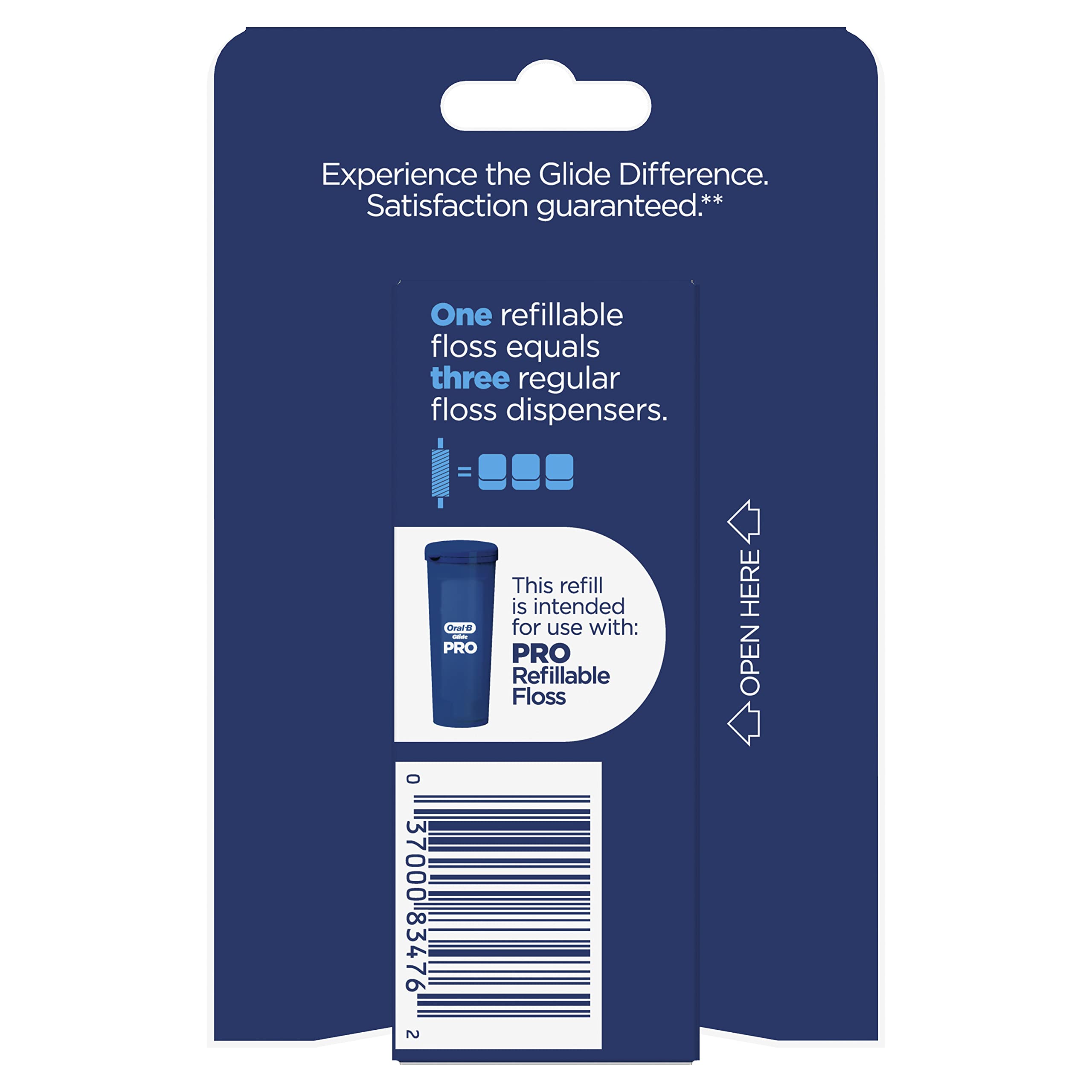 Oral-B Glide PRO Floss Refill packaging label