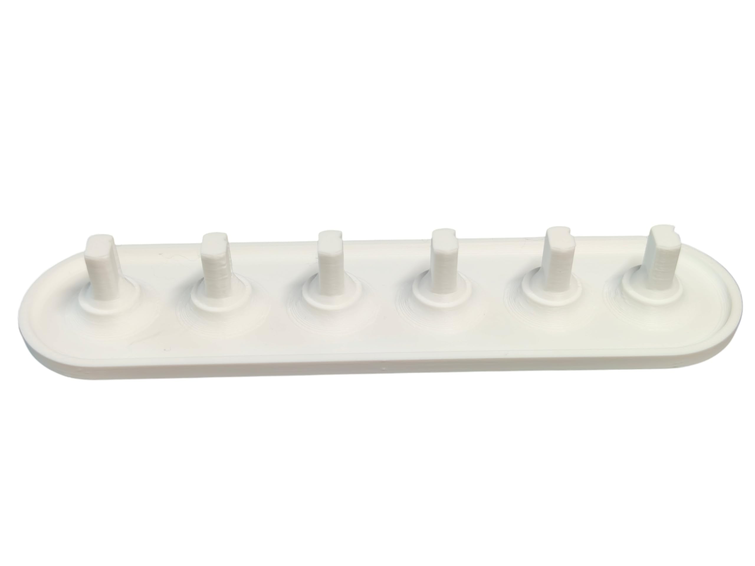 Modern compact bathroom counter organizer for Oral-B brush heads holding 2–6 heads