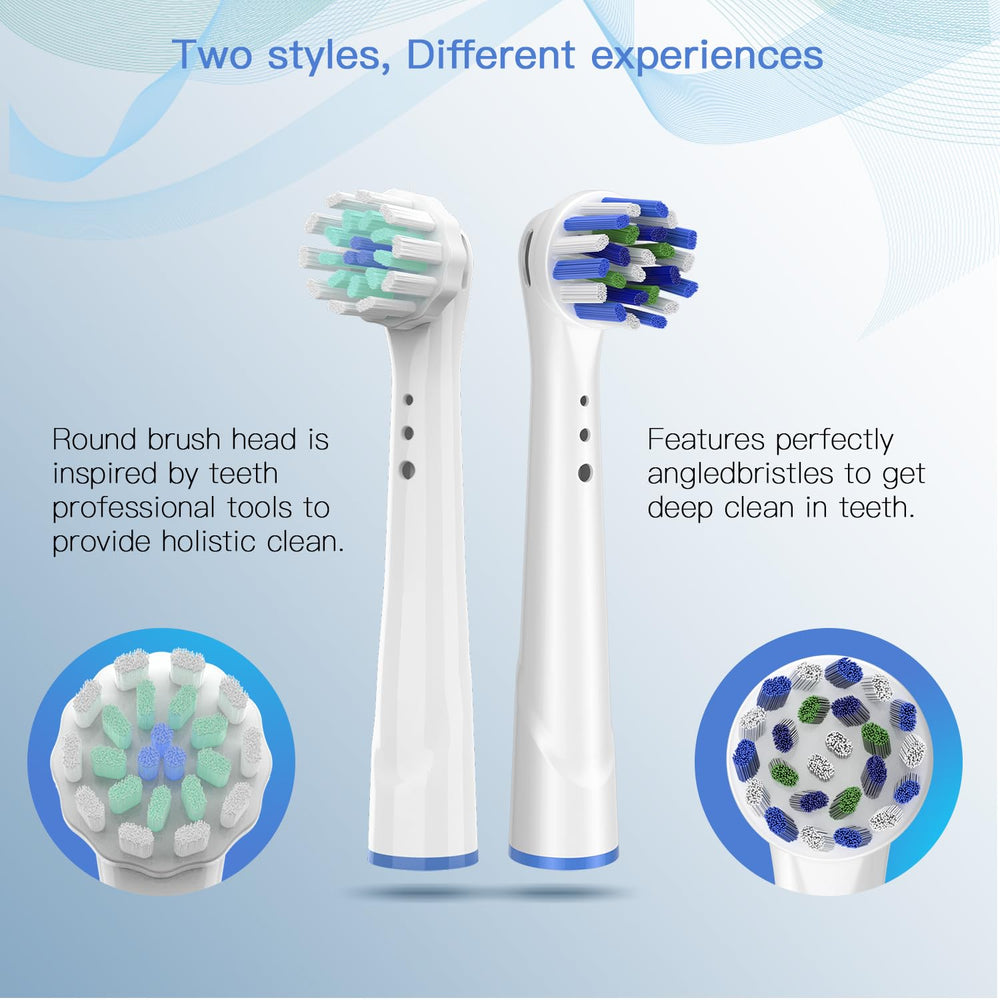 Packaging view of the 8-pack Oral-B replacement heads