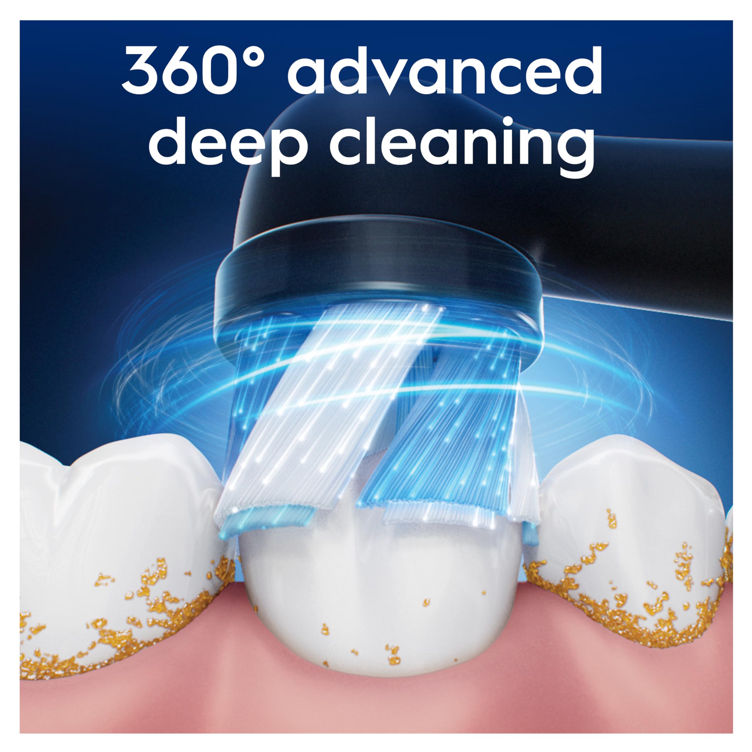 Oral-B iO head showing round brush head design