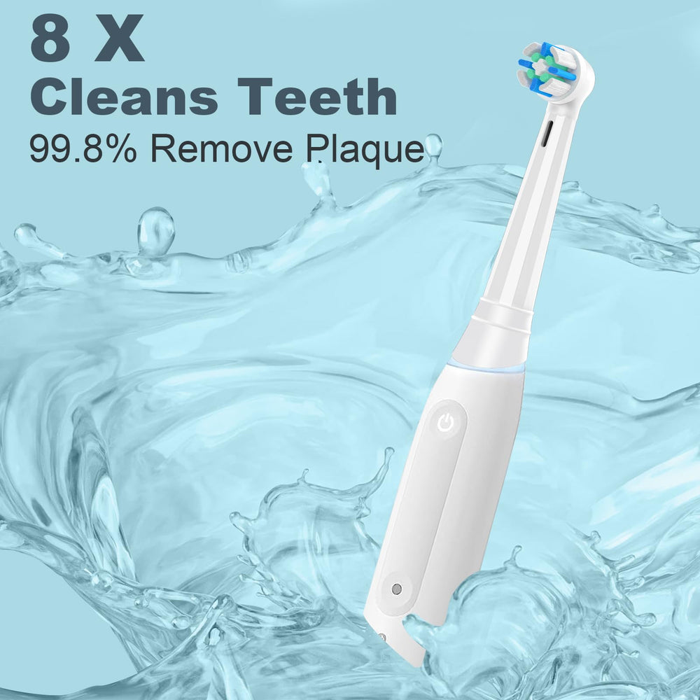 Rounded dentist-designed brush head for gentle cleaning of teeth and gums