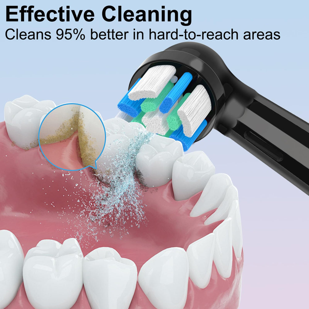 Secure snap-on design for Oral-B iO brush heads