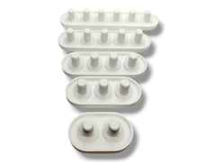 Top-down view showing capacity for 2-6 brush heads