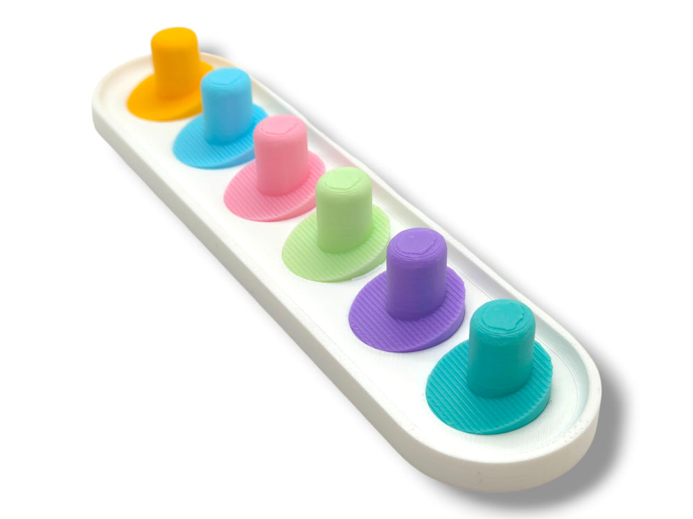 Pastel blue Oral-B iO toothbrush head holder with two heads