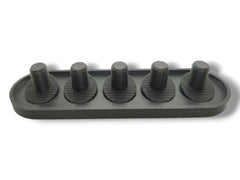 Organized bathroom countertop with Oral-B iO head holder