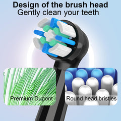 Close-up of Oral-B iO replacement head with medium bristles