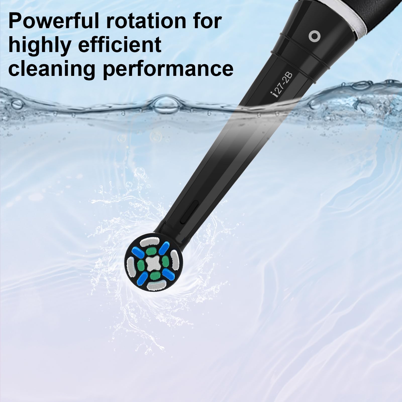 Oral-B iO replacement head with color-changing indicator bristles