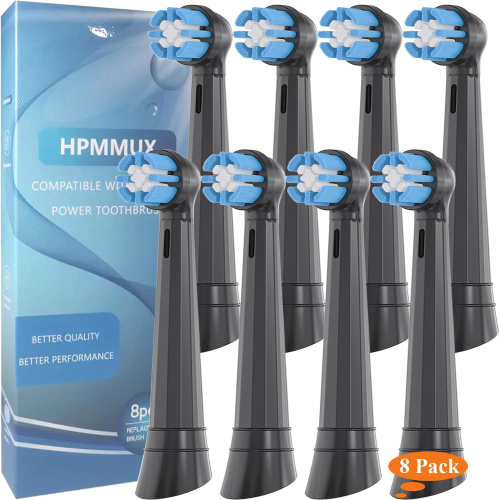 Oral-B iO replacement toothbrush heads in black, 8-pack