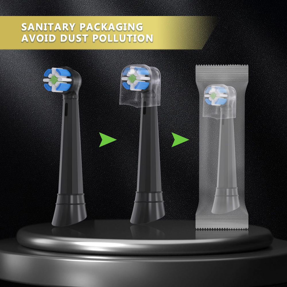 Dual-headed toothbrush heads compatible with Oral-B iO Ultimate Clean