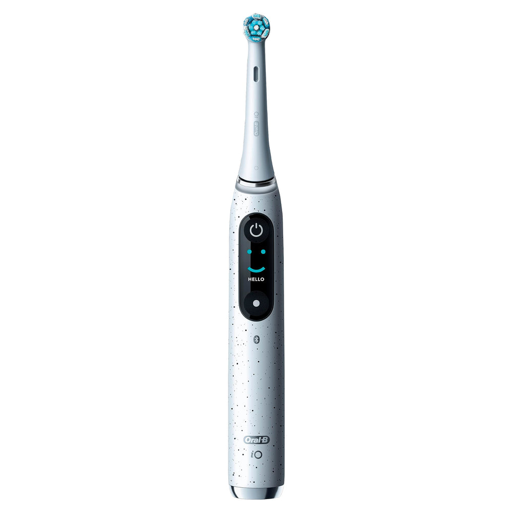 Oral-B iO Series 10 toothbrush white angled view