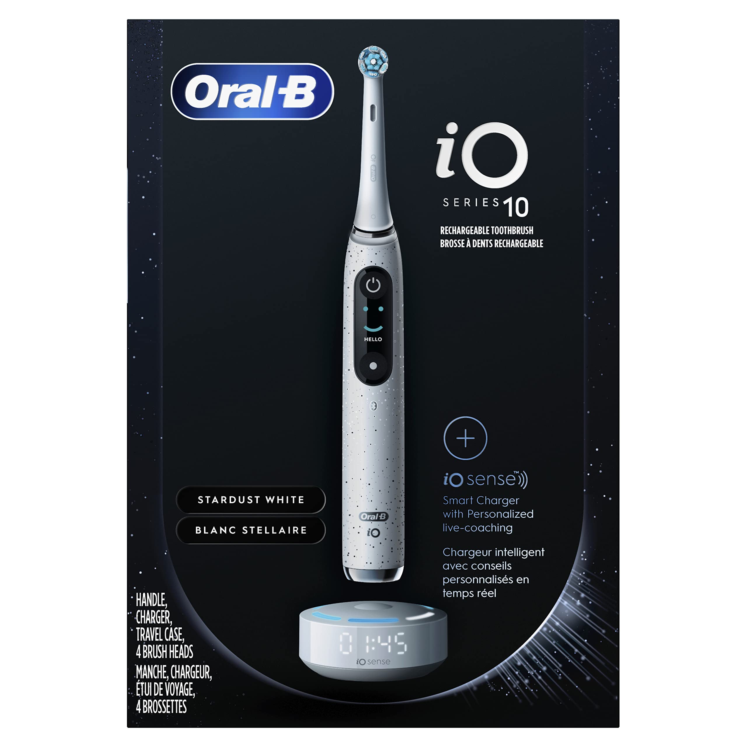 Oral-B iO Series 10 toothbrush white front view