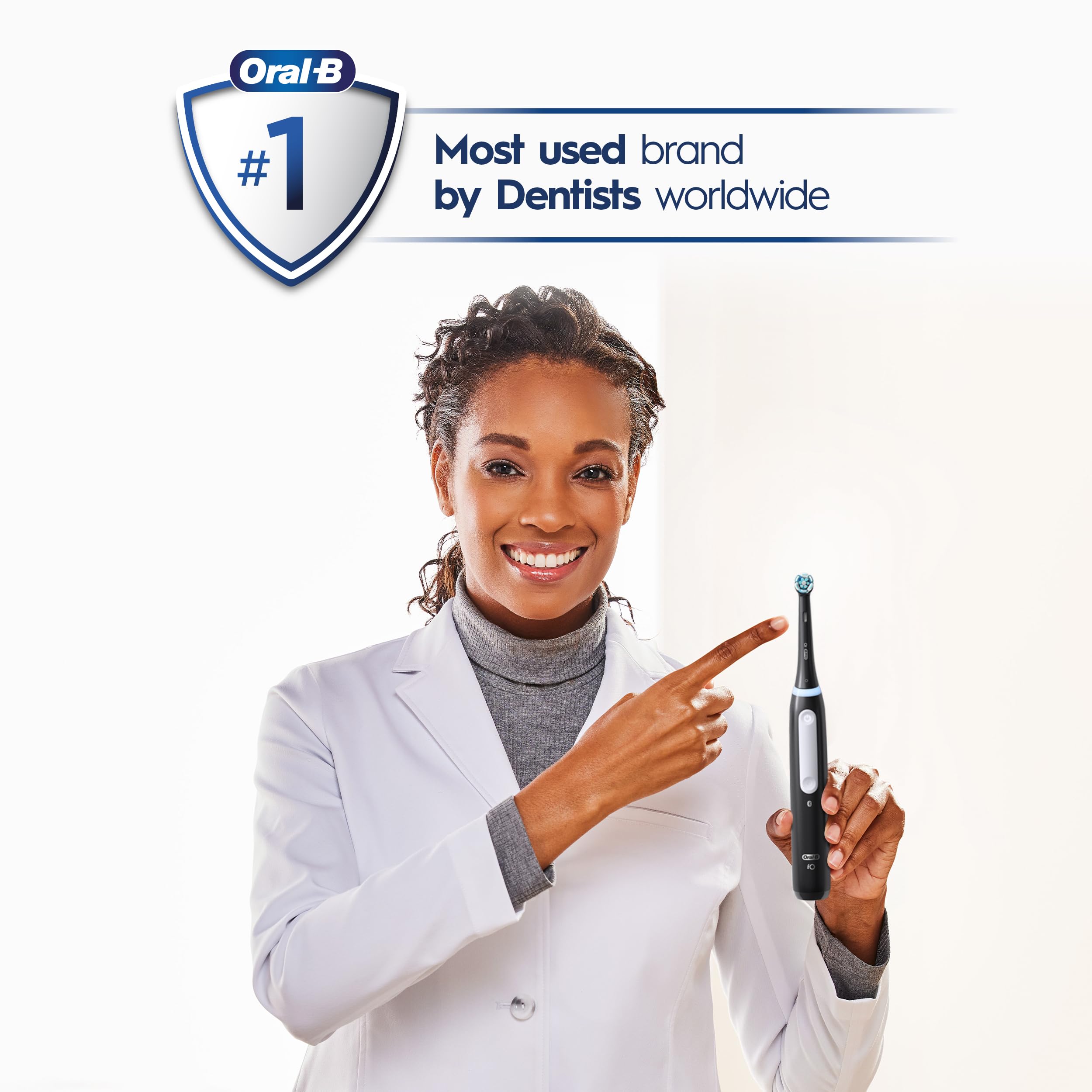 Angled view of Oral-B iO Series 4 in white