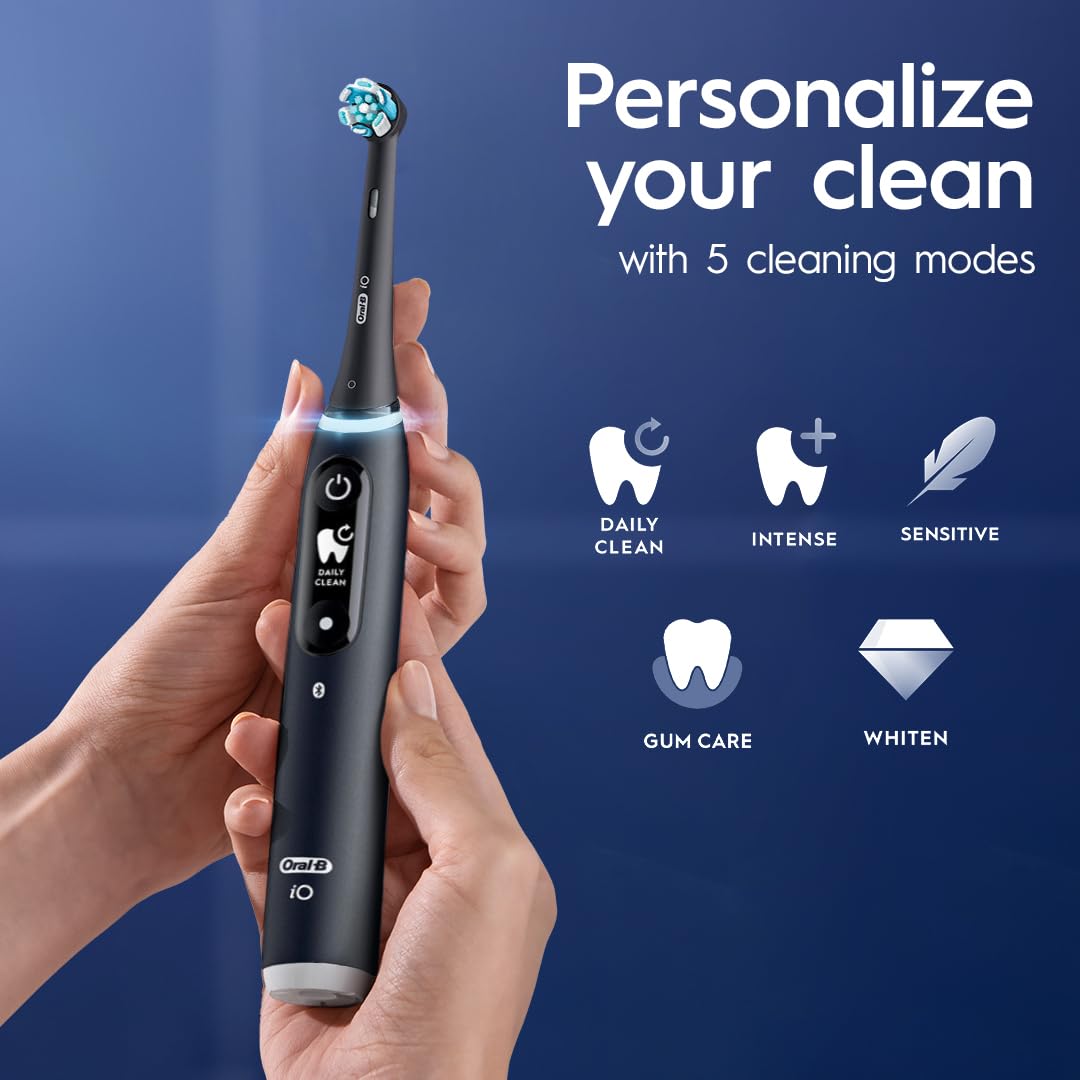 Oral-B iO Series 6 app display with AI recognition