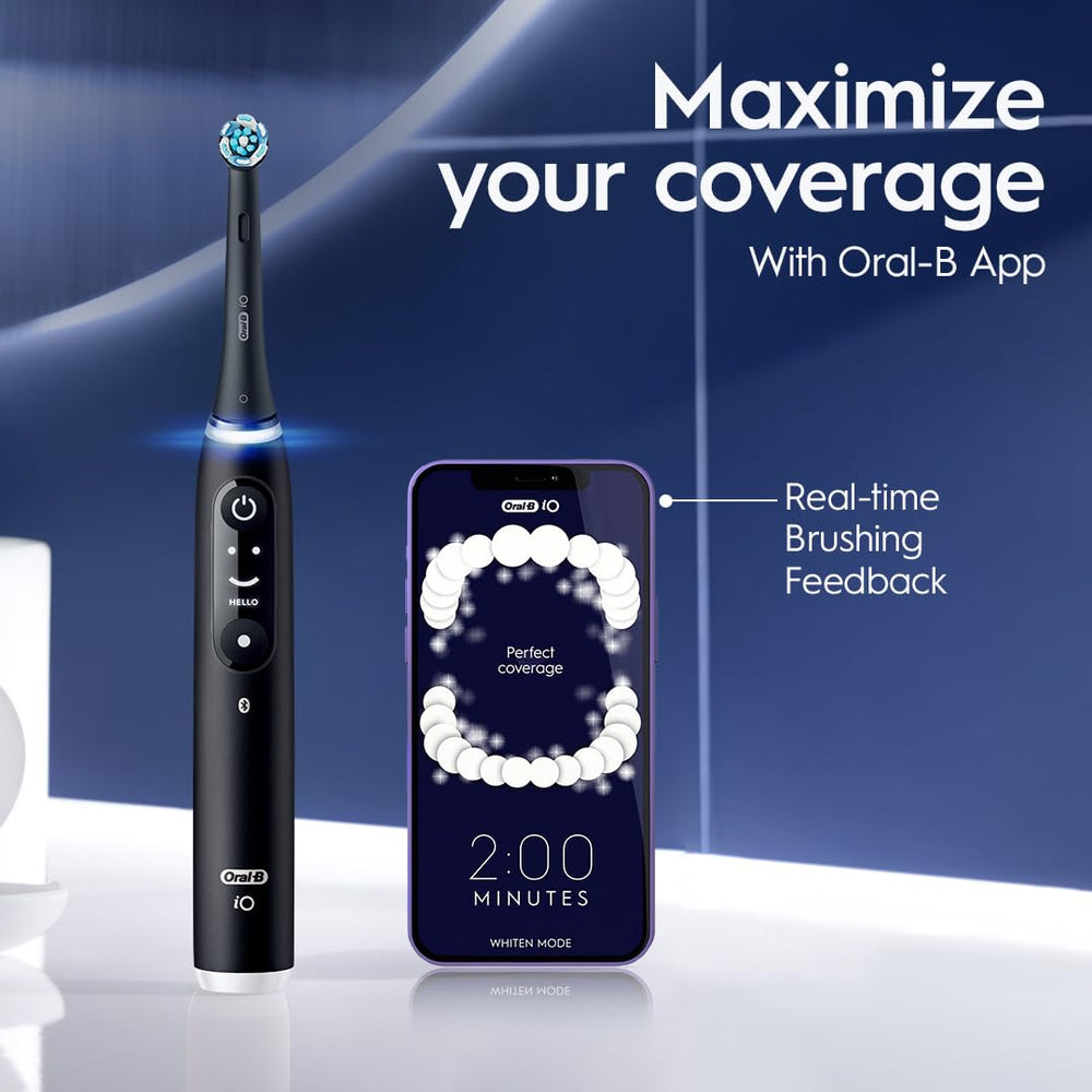 Oral-B iO Series 6 in use showing grip and brush head