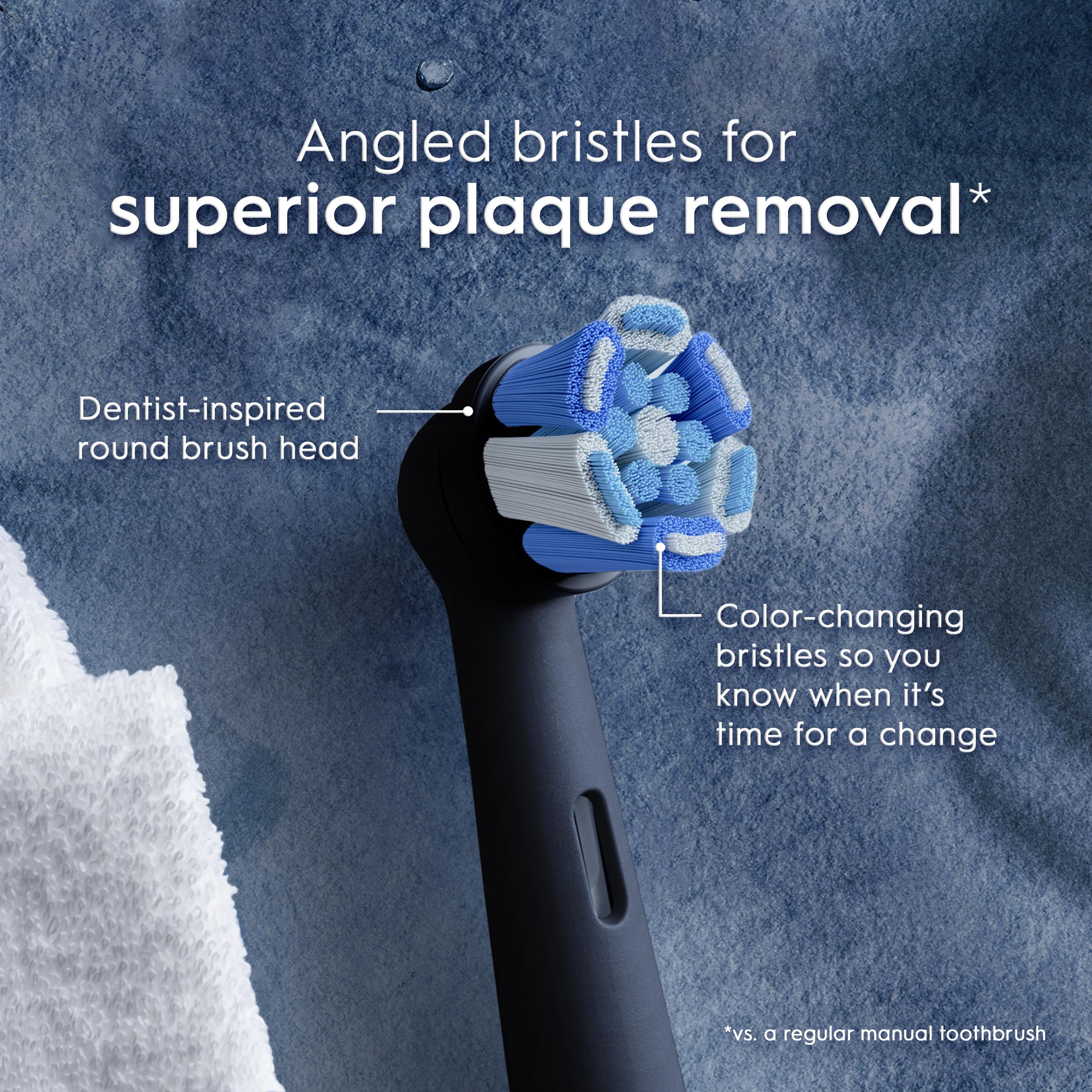 Close-up of Oral-B iO Ultimate Clean head in black – image 3