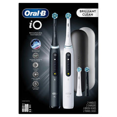 Oral-B iO 5 2-pack angled view showing two handles