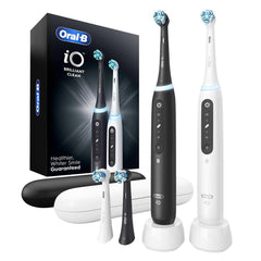 Oral-B iO 5 Brilliant Clean Electric Toothbrush 2 Pack front view