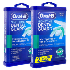 Front view of Oral-B Nighttime Mouth Guard 2-Pack in mint color