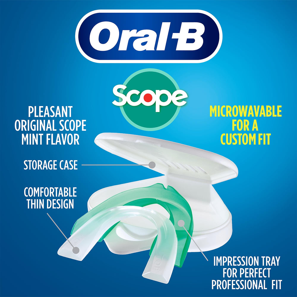 Side view of Oral-B Nighttime Mouth Guard 2-Pack with mint color