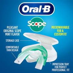 Side view of Oral-B Nighttime Mouth Guard 2-Pack with mint color