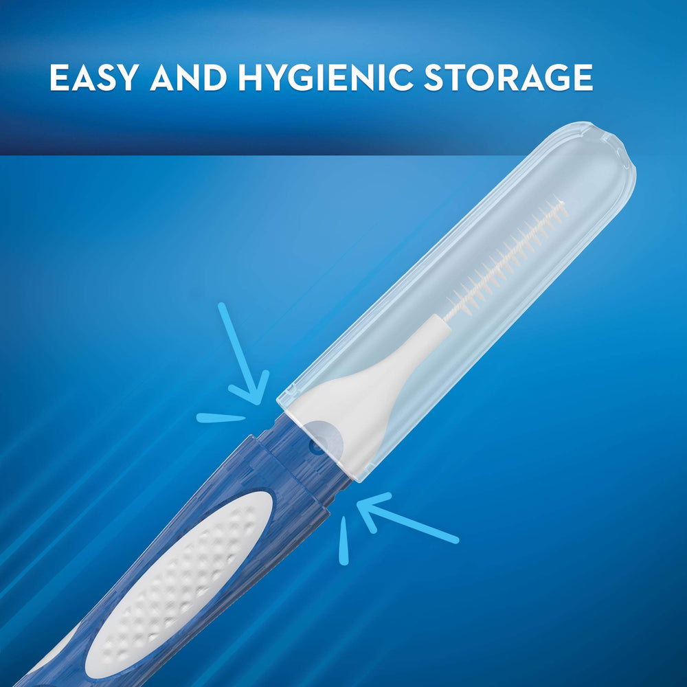 Interdental brushes compatible with crowns implants and bridges