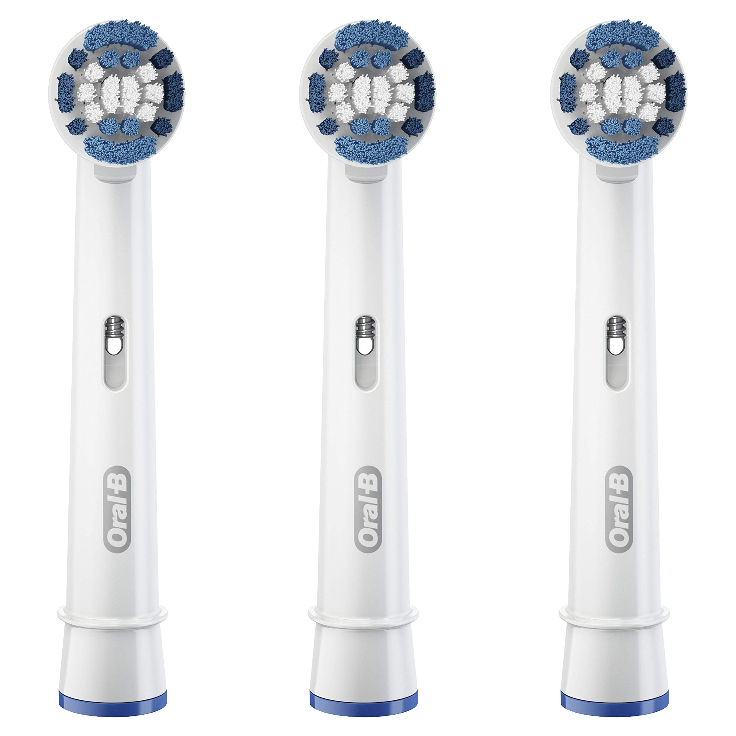 Three Oral-B Precision Clean replacement brush heads