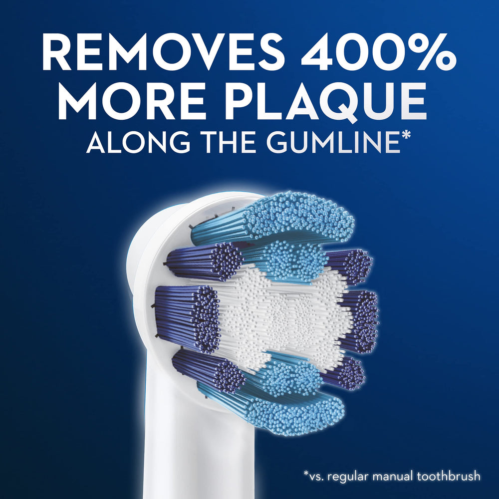 Round brush head design for Oral-B Precision Clean