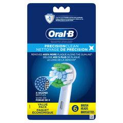 Six-pack of Oral-B Precision Clean replacement brush heads